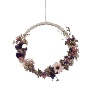 Blumenkranz - Wildblumen und Makramee